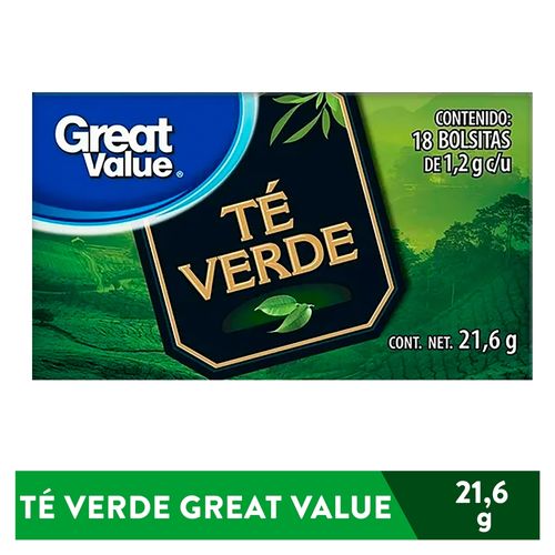 Té verde Great Value 18 sobres - 21.6 g