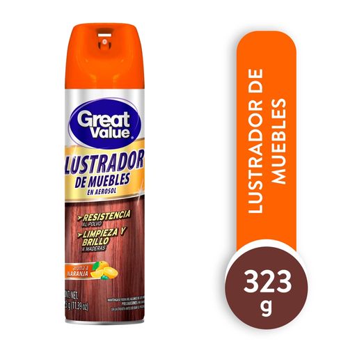 Lustrador de muebles Great Value, naranja - 323 g