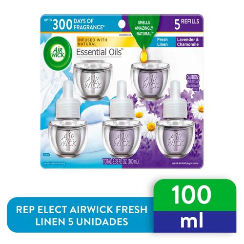 5 Pack Airwick Electrico Fresh Linen Lavanda 20 mlx5It