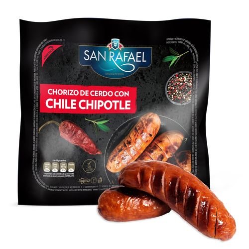 Chorizo de cerdo San Rafael con chile chipotle - 300 g