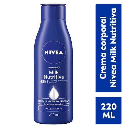 Crema Corporal Nivea Humectante Body Milk Nutritiva -220 ml