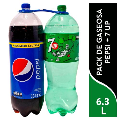 Bebida gaseosa Pepsi y 7Up 2 pack - 6.3 L