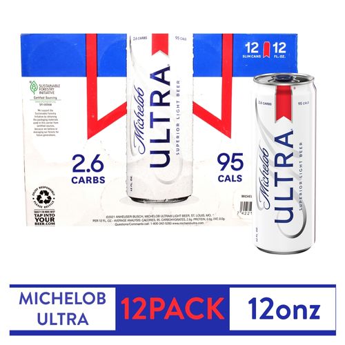 Cerveza Michelob Ultra lata 12 pack - 4260 ml