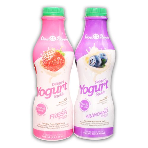 2Pack Yogurt Dos Pinos Deligurt - 1500 ml