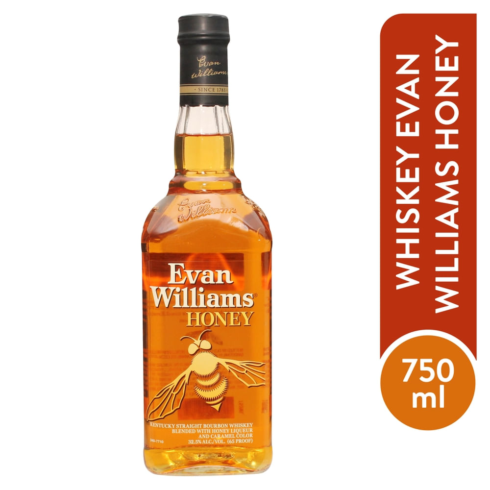 Whiskey Evan Williams honey caramelo botella - 750 ml
