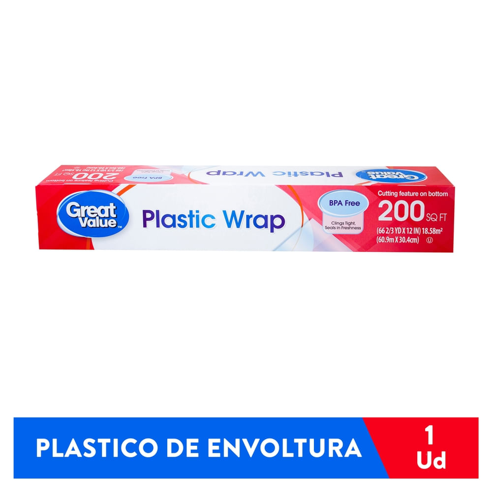 Rollo Great Value Plástico Para Alimentos 200 SQ-FT