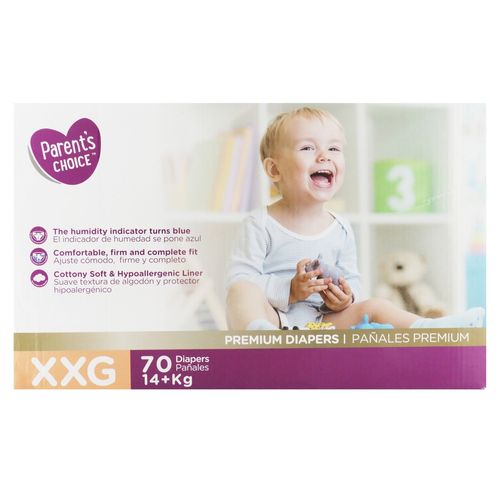 Pañal Parents Choice, Premium XXG -70 uds