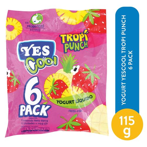 Yogurt Yescool Tropi Punch 6 pack - 690 g
