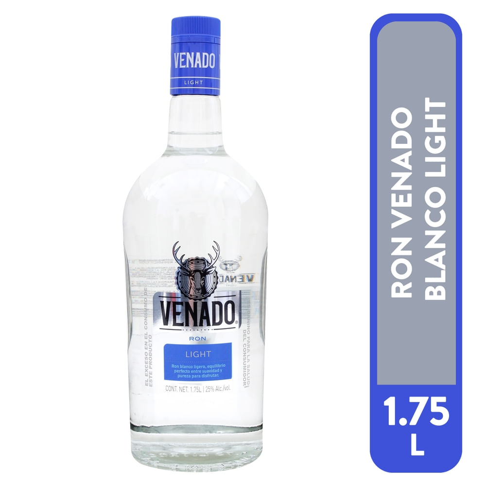 Ron blanco Venado light botella 25% alcohol - 1.75 L
