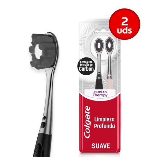 Cepillo De Dientes Colgate Encías Therapy Carbón 2 Pack