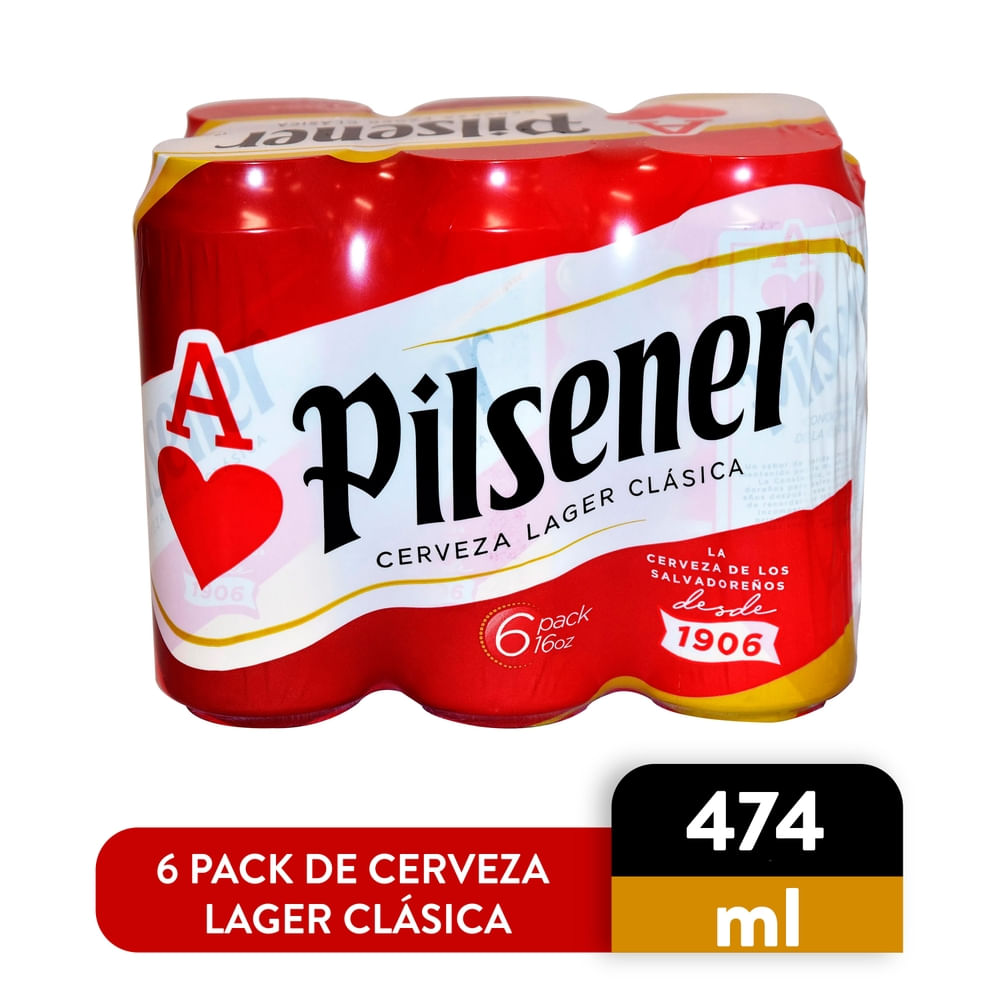Cerveza Pilsener Six Pack Lata - 474 ml