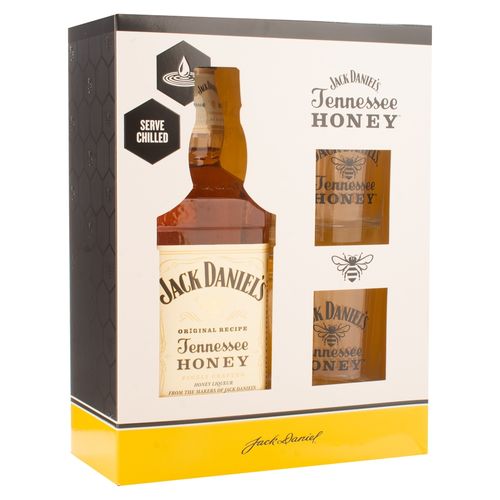 Whisky Jack Daniels Honey más 2 vasos - 750 ml