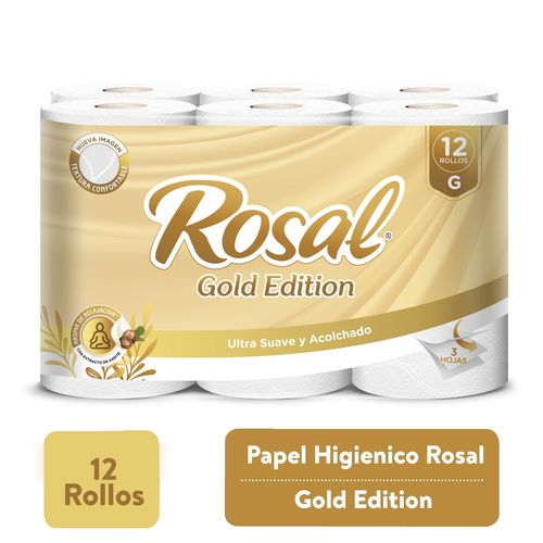 Papel Higienico Rosal Gold 350h 12ea 3p