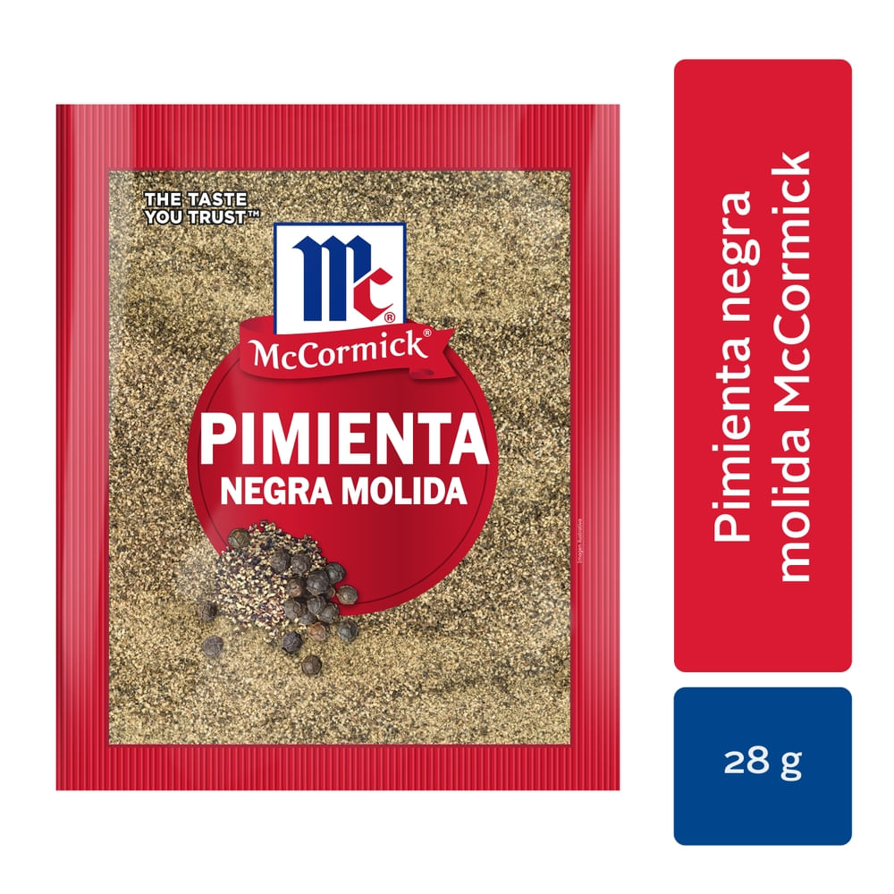 Pimienta Negra Molida Mccormick Sobre - 28 g