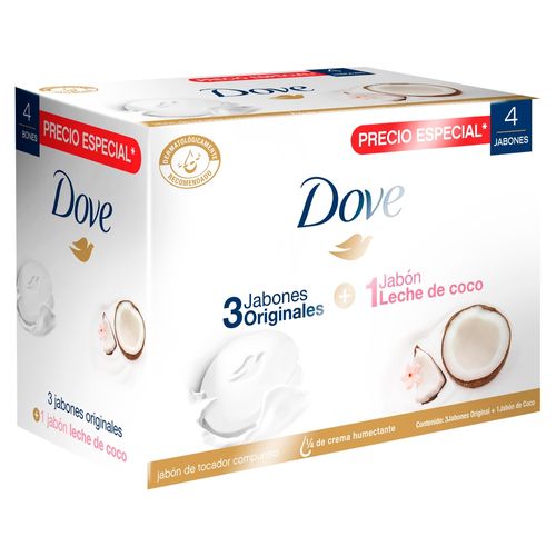 3Pack Jabón Dove Original y Coco 360 g