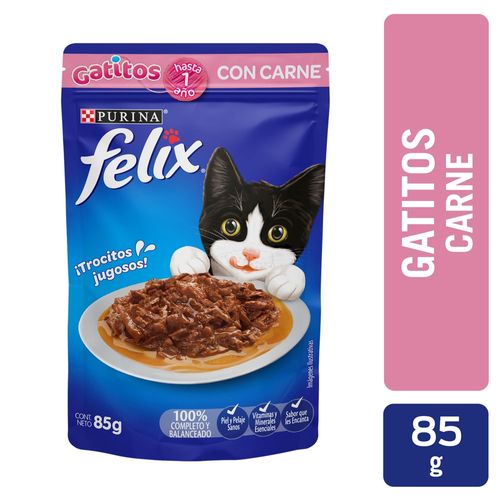 Comida húmeda para Gatitos Felix carne en salsa - 85 g
