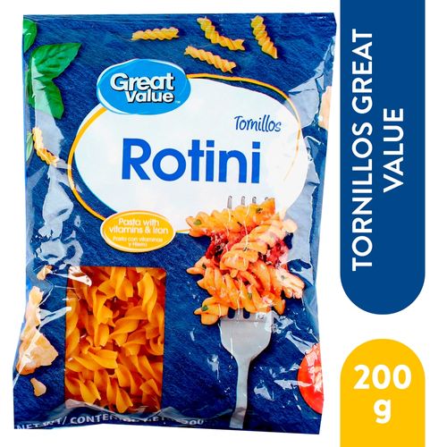 Pasta Great Value Tornillos - 200 g