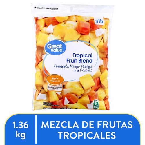 Fruta Mixta Great Value Tropical Congeladas - 1360 g