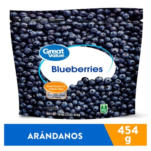 Arándanos Great value  congelado empacados - 454 g