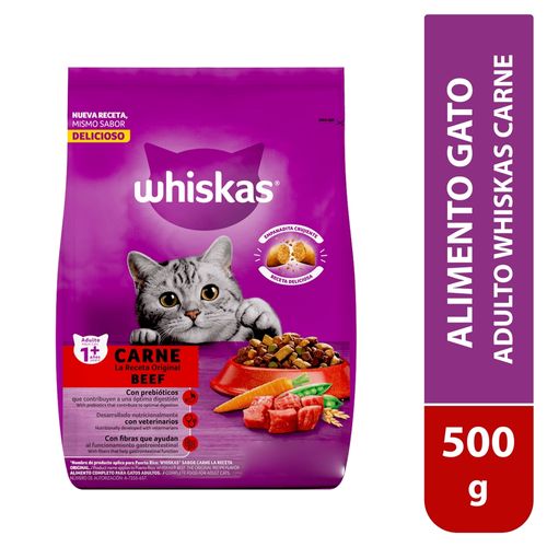 Alimento Whiskas Gato Adulto Carne - 500 g