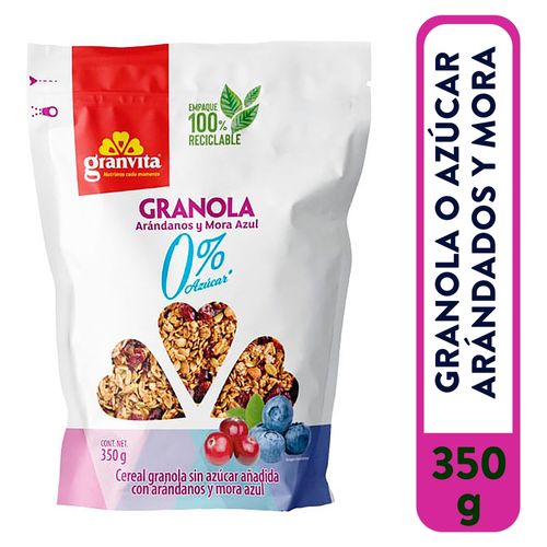 Granola Granvita con arandanos y mora azul 0% de azúcar - 350 g