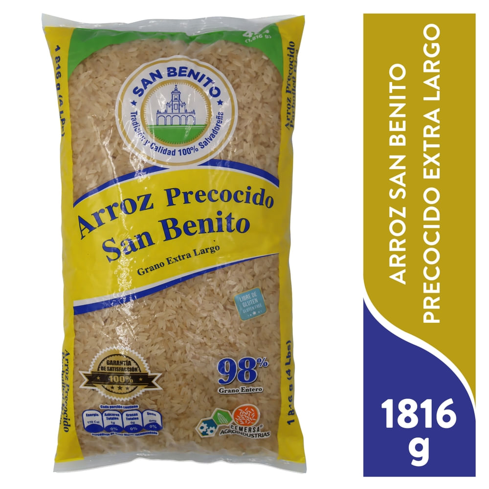 Arroz Precocido, San Benito, Grano extra largo - 1,816 g