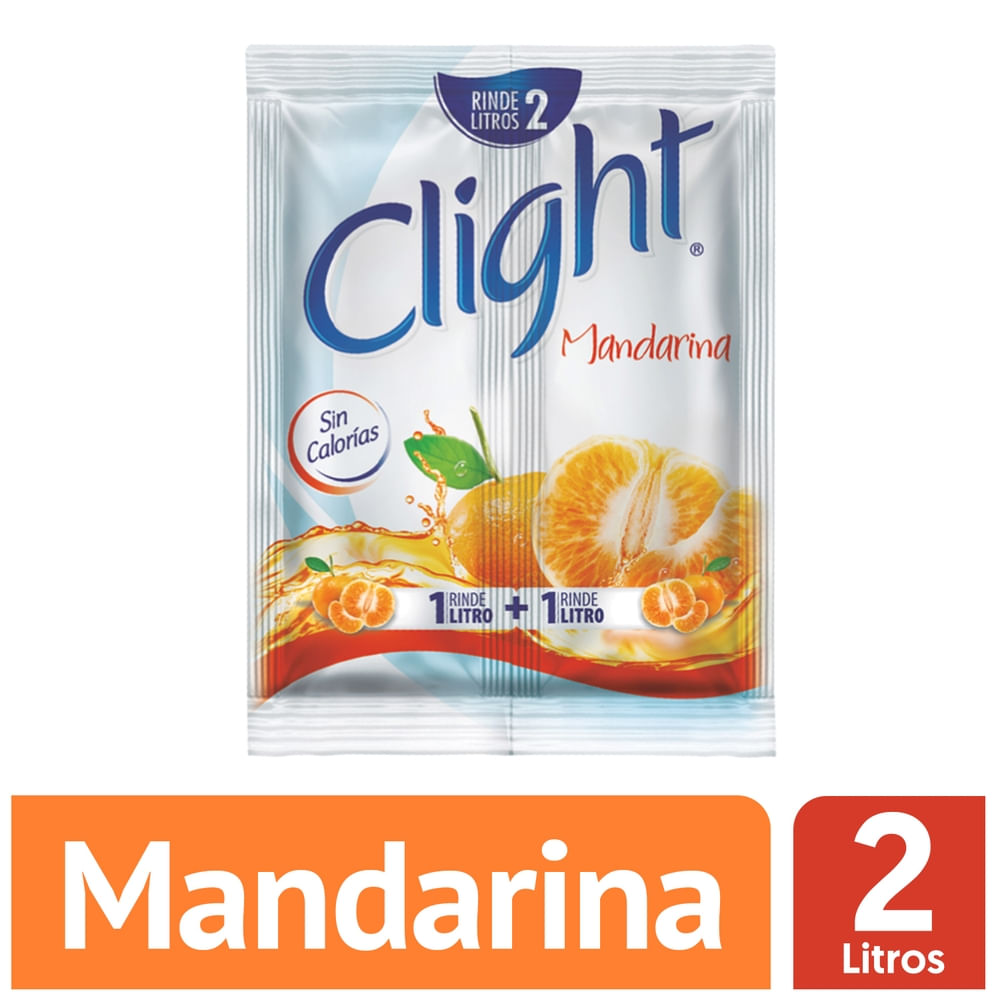 Bebida En Polvo Clight Sin Calorías Sabor Mandarina Sobre - 14g