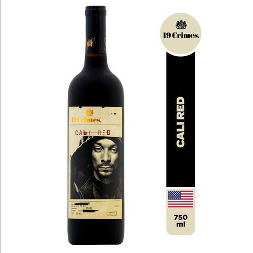 Vino tinto 19 Crimes cali red - 750 ml