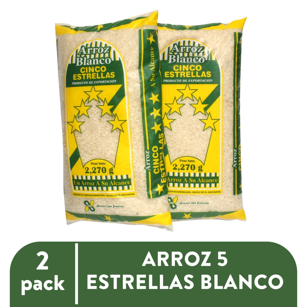 Arroz 5 Estrellas Blanco 2 Pack - 4540 g