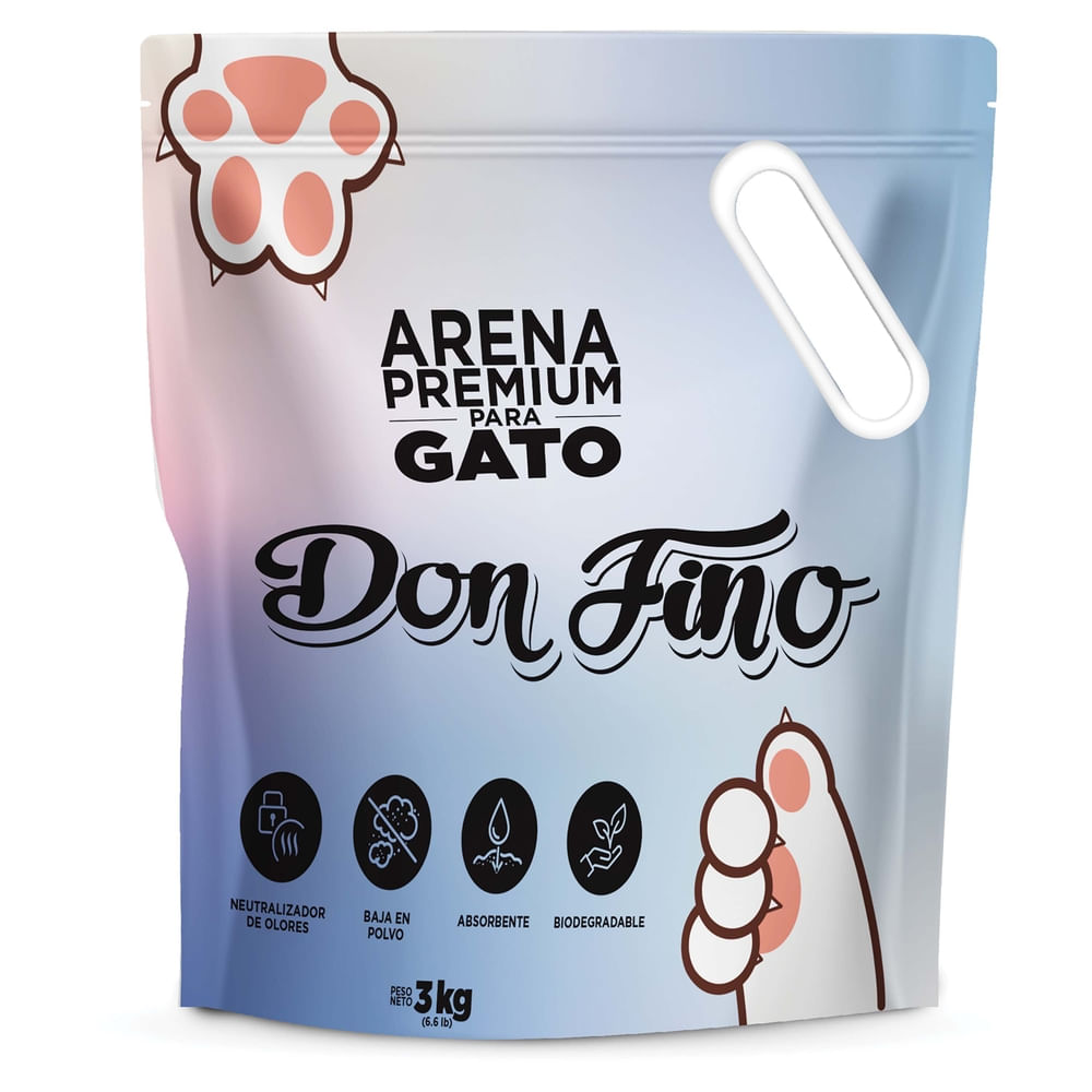 Arena para gato Don fino con neutralizador de olores - 3 kg