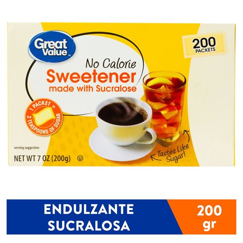 Endulzante Great Value sin calorias - 200 g