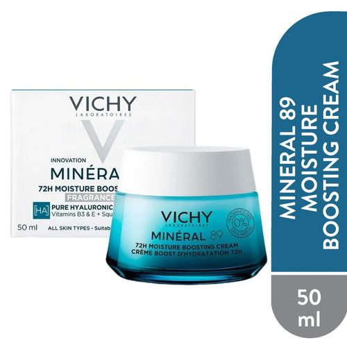 Vichy Mineral 89 Crema Hidratante 72hrs Hidratación Intensa - 50 ml
