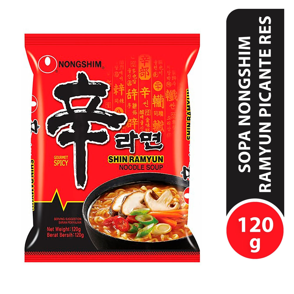 Sopa Nong Shim Instantánea Ramyun Picante - 120 g