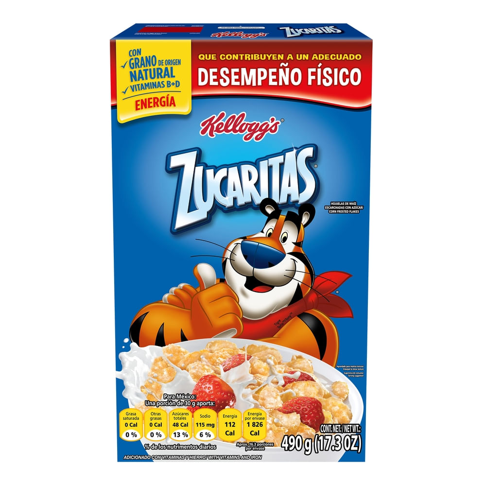 Cereal Kelloggs Zucaritas Sabor Origrinal Hojuelas de Maíz - 490 g