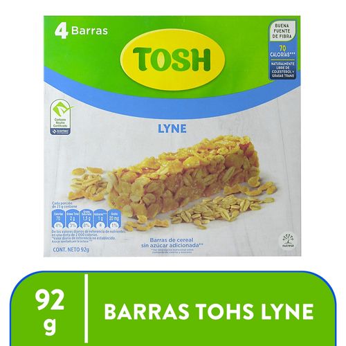 Barra De Cereal Tosh Lyne 4Unidades - 92 g