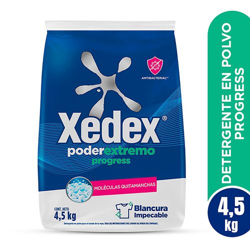 Detergente en polvo Xedex Poder Extremo Progress - 4.5 kg