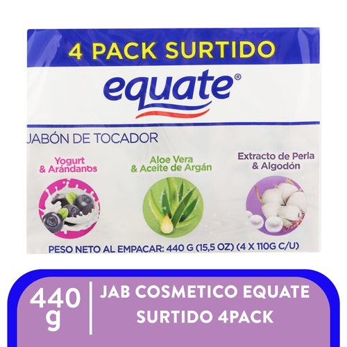 Jabón Equate De Tocador Surtido 4 Pack  - 440 g