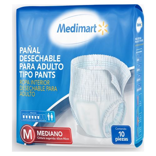 Pañal para adulto Medimart pants talla M - 10 Uds