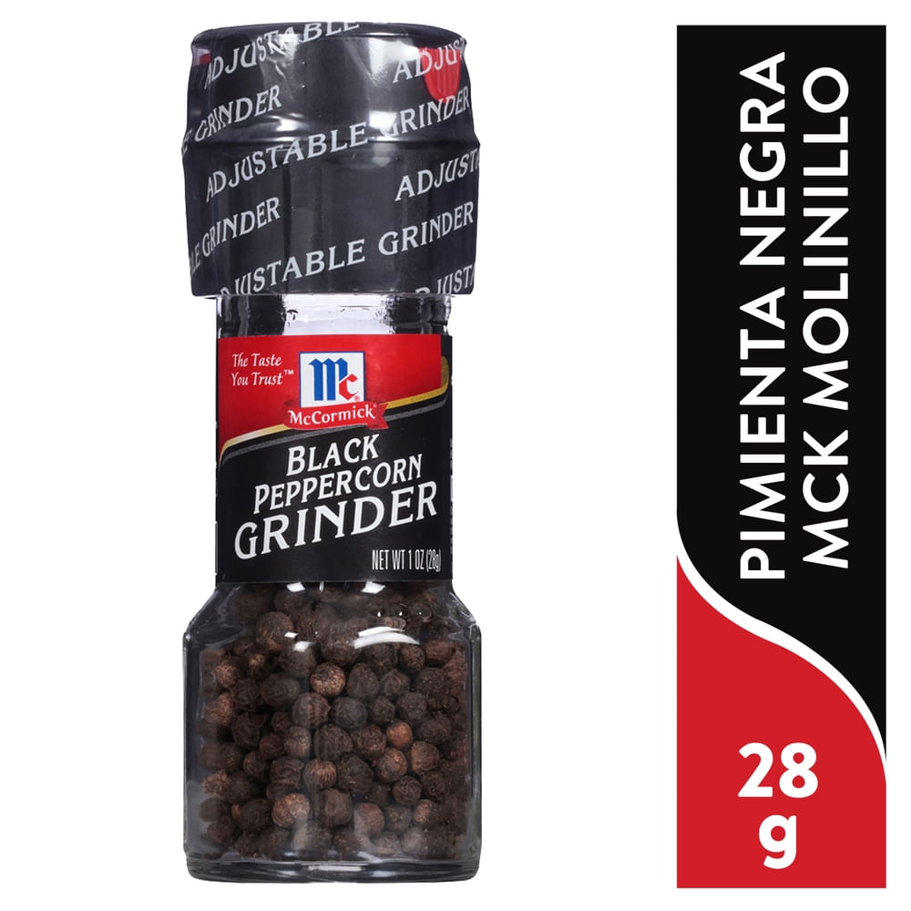 Pimienta negra McCormick molino - 28 g