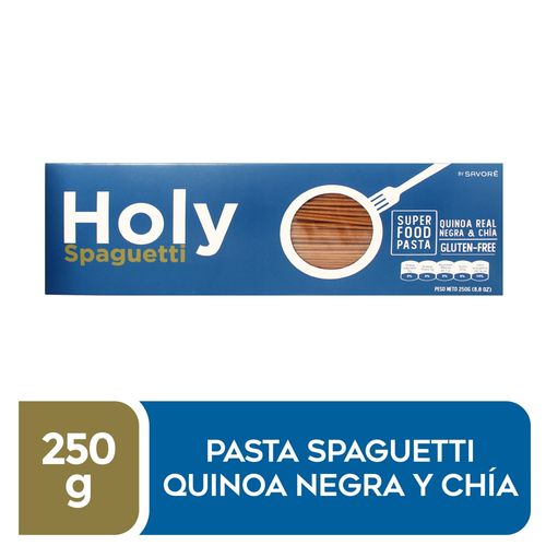 Pasta Holy spaguetti Quinoa Real Negra y Chia - 250 g