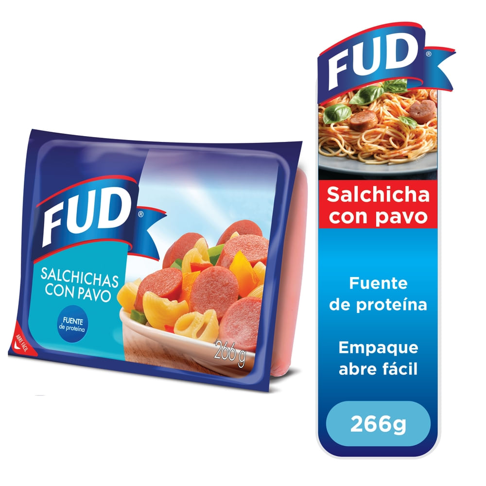 Salchicha Con Pavo Fud fuente de Proteína - 266 g