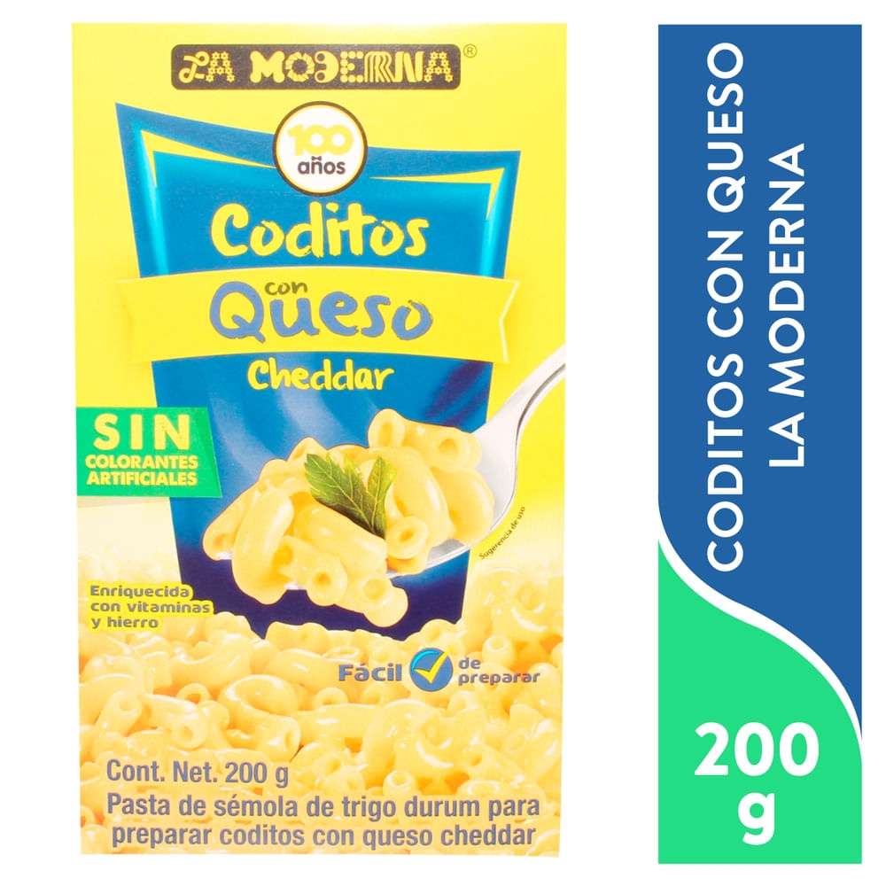 Pasta La Moderna coditos con queso cheddar - 200 g