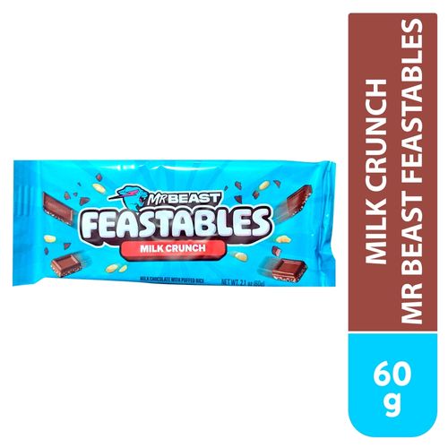 Chocolate Feastables Sabor Milk Crunch - 60 g