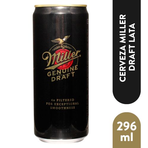 Cerveza Miller Draft Lata - 296 ml