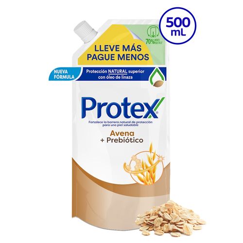 Jabón Líquido Antibacterial Protex Avena -500 ml