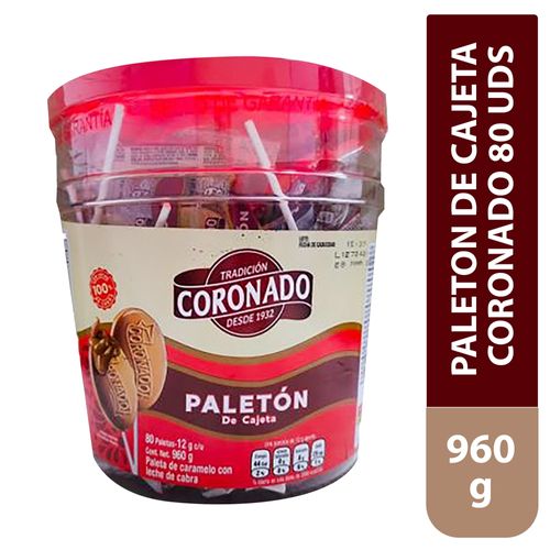 Paleton Vitrolero de cajeta 80 Uds - 960 g