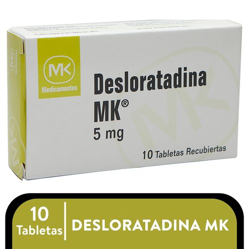 Desloratadine 5mg caja 10 tabletas - Precio indicado por tableta