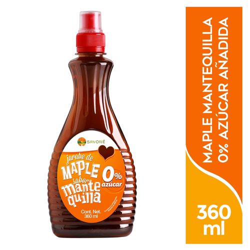 Maple Mantequilla Savoré sin azúcar ideal para dietas keto - 360 ml