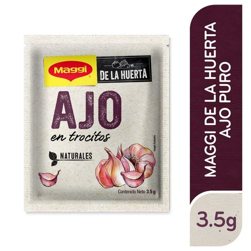 Condimento Maggi De La Huerta Ajo en Trocitos Sobre - 3.5 g