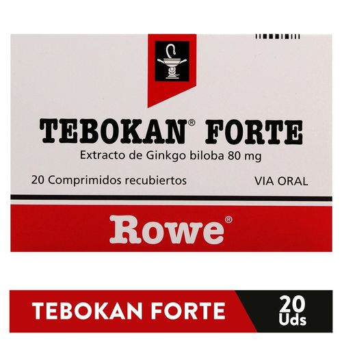 Tebokan Rowe Forte 80 mg - 20 Cápsulas